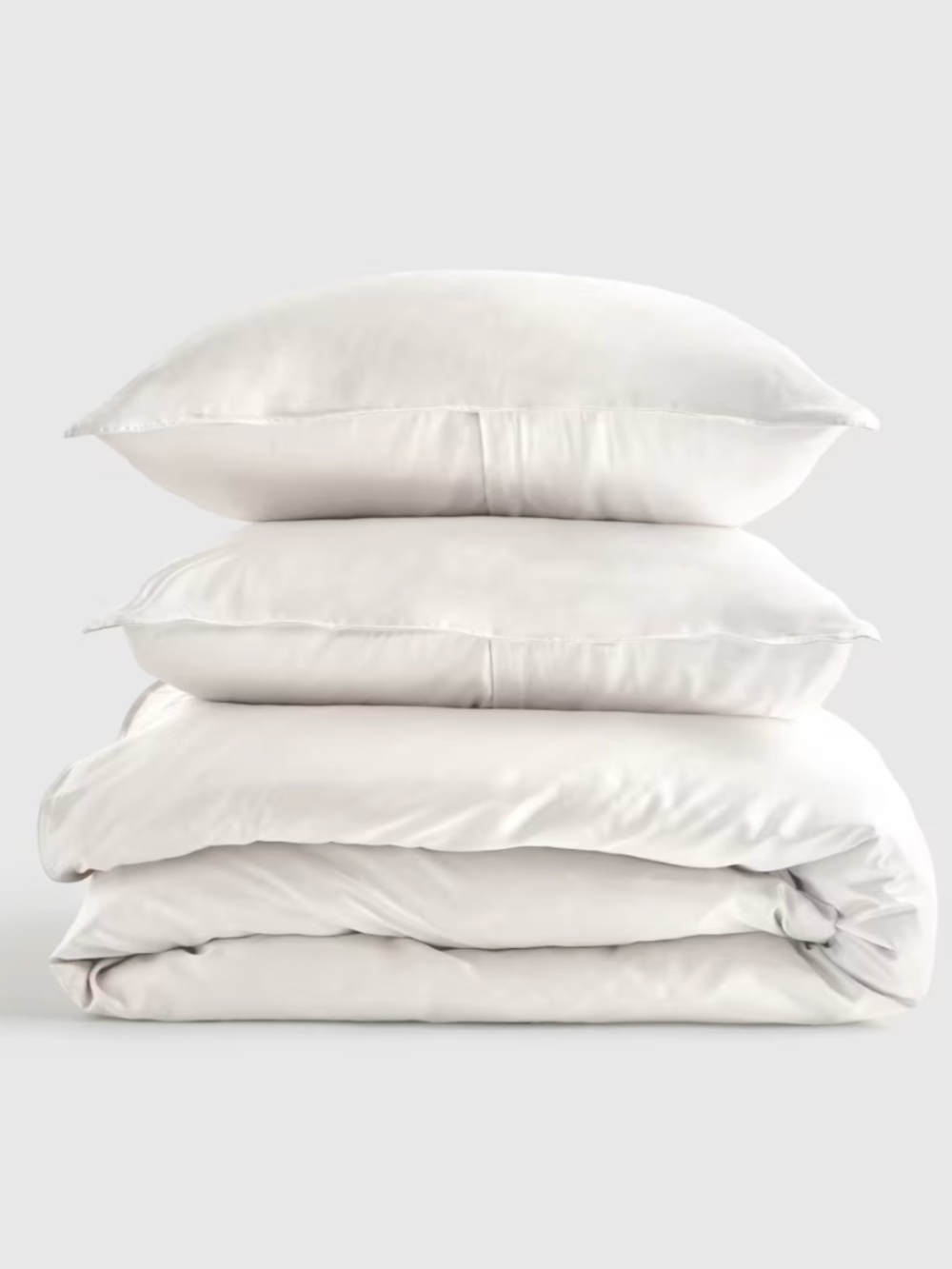 Bamboo Duvet Cover Twin set with sham White